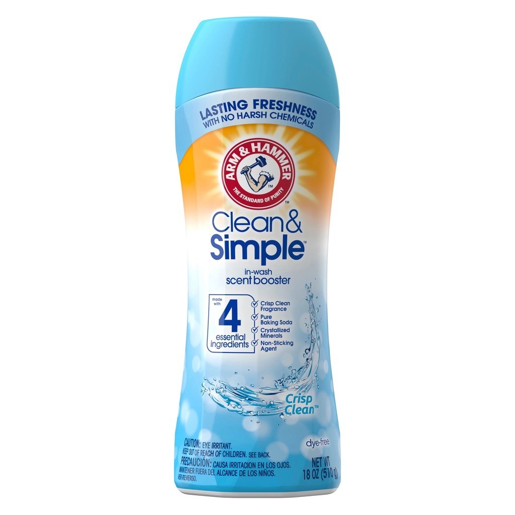 Viên xả thơm vải  Arm & Hammer Clean & Simple In-wash Scent Booster Crisp Clean 510g/680g (Mỹ)