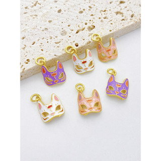 Mặt Dây Chuyền Cát Vàng Giữ Màu Cáo Mặt nạ Chín Cánh Cáo Mặt Dây Chuyền Handmade Tự Làm Vòng Tay Vòng Cổ Phụ Kiện Trang Sức