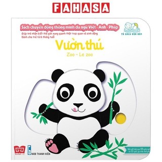 Sách sách tương tác - sách chuyển động thông minh đa ngữ việt-anh-pháp - vườn thú - zoo-le zoo