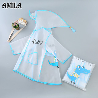 Áo mưa trẻ em EVA trẻ em tiểu học trẻ em mũ toàn thân hoạt hình mẫu giáo trong suốt poncho dễ thương