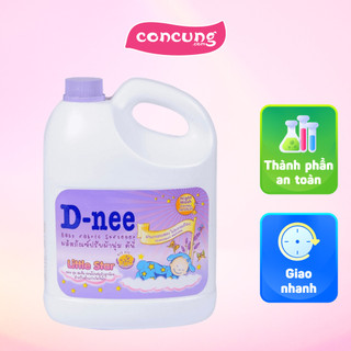 Nước xả mềm quần áo em bé d-nee little star màu tím 3l/2.8