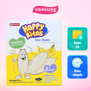 Bánh Gạo Ăn Dặm Cho Trẻ Em Happy Bites Chuối 50g