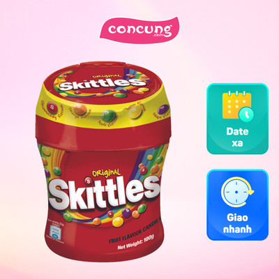 Kẹo trái cây Skittles Hũ 100g