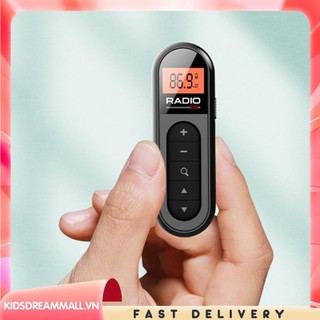 [Kidsdreammall.vn] Đài FM bỏ túi Mini Đài phát thanh Lavalier có thể sạc lại 76-108MHZ để họp thể thao