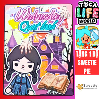 Học Liệu Ngôi Nhà Búp Bê Tocaboca Wednesday Quite Book H20 Ngôi nhà giấy quà tặng trẻ em