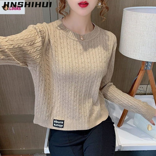Áo len cổ tròn dài tay phong cách hàn quốc jinshihui