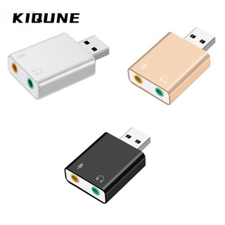 Kiqunebộ chuyển đổi thẻ âm thanh bên ngoài 3,5 mm Trs sang âm thanh nổi USB 2.0, thích hợp cho tai nghe đầu vào USB PC 3,5 mm Trs miễn phí