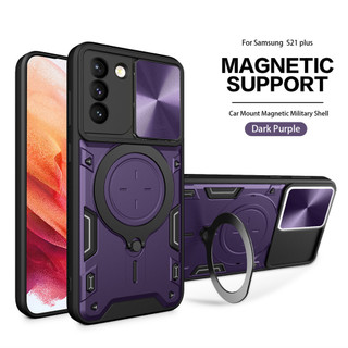 Ốp điện thoại xoay 360 vòng từ tính cho Samsung Galaxy S21 FE S21 Plus S21 Vỏ điện thoại siêu chống sốc có vỏ máy ảnh Giá đỡ điện thoại