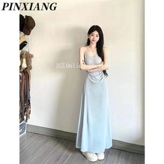 Váy treo nhẹ nhàng giản dị phong cách Hàn Quốc mới của PINXIANG dành cho nữ