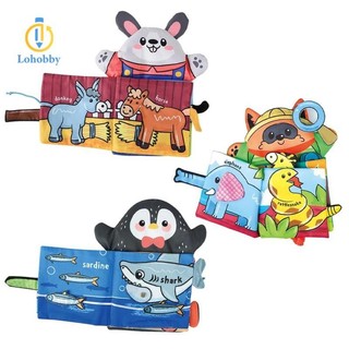 Lohobby nhiều màu sắc cho bé vải sách nhập vai sách búp bê cho trẻ sơ sinh đồ chơi cho và có thể giặt được