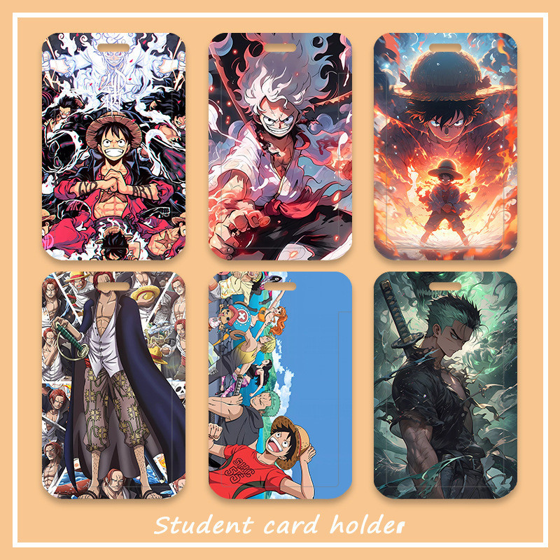 Anime hợp thời trang ONE PIECE đựng thẻ móc khóa Nika Luffy gear 5 thẻ có dây trắng Thẻ trường sinh 