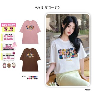Áo phông nữ form rộng tay lỡ unisex đẹp chất vải cotton hàn quốc AT099 Miucho in hình