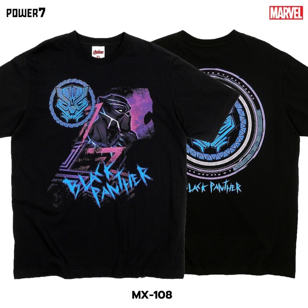 Power 7 Shop MARVEL Black Panther Hoạt Hình Áo Thun Authentic COMICS T-SHIRTS (MX-128) S-5XL