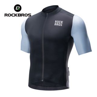 [Fulfilled by Shopee]Rockbros Xe Đạp Quần Short Tay Áo Nam Nhẹ Thoáng Khí Tương Phản Màu Sắc Đi Xe Đạp Jersey 3 Túi Chống Trơn Trượt MTB Xe Đạp Đường Bộ Đi Quần Áo