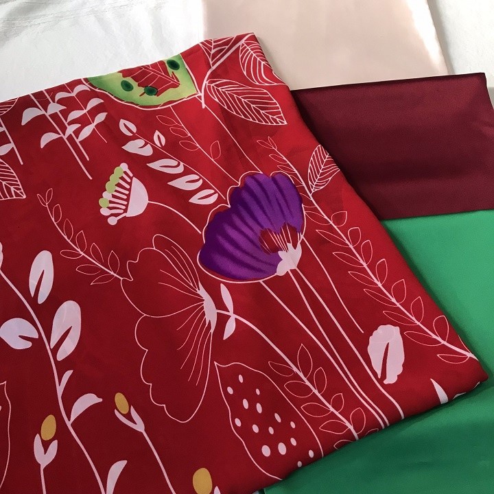 Vải Lụa Mỏng In Hoa, Khổ 1m5 - Chất Mềm, Rũ, Mỏng, Giãn 2 Chiều - May Áo Dài, Váy Đầm