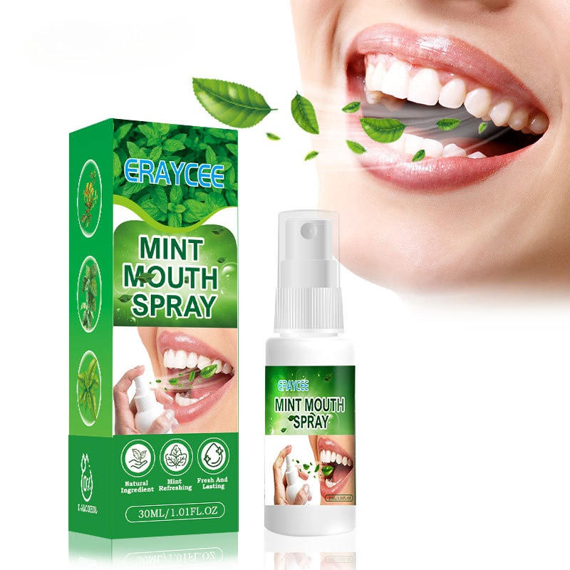 Xịt Thơm Miệng, Trắng Răng Bạc Hà ERAYCEE Mint Mouth Spray – Xịt ERAYCEE Hơi Thở Fresh, Tự Tin, Sảng Khoái Suốt Ngày