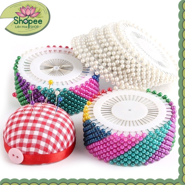 Vỉ 40 cây kim ghim định vị, đánh dấu len, cố định vải quần áo trên manocanh
