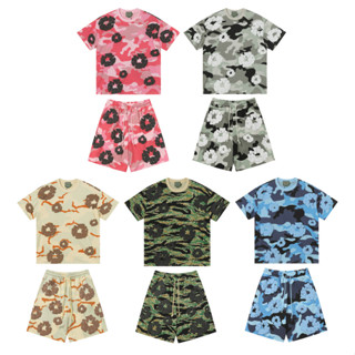 Mới Kapok Phong Cách Mới Quần Short Nam Nữ Cùng Phong Cách Rời Cặp Đôi Áo Thun Ngắn Tay Thường Ngày