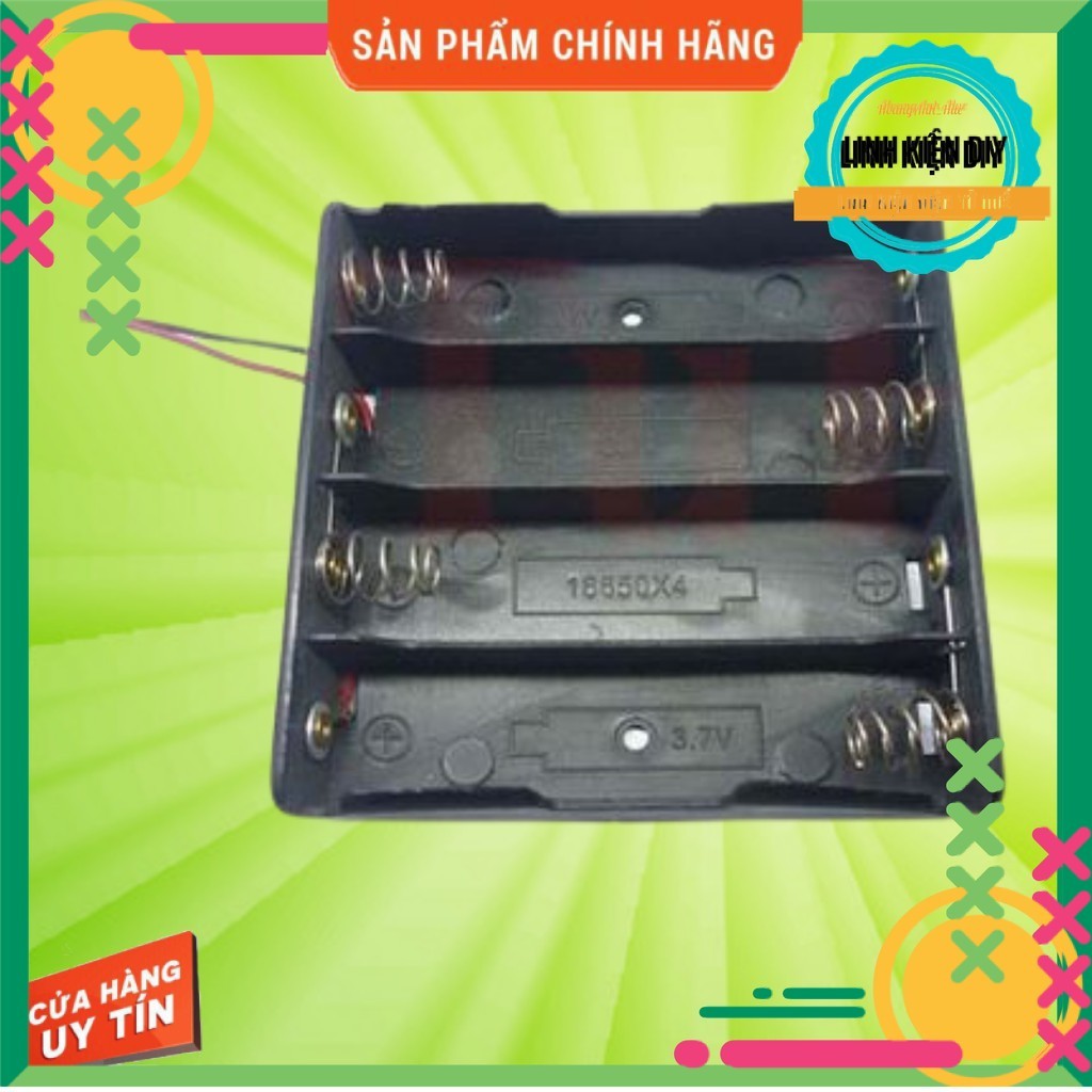 Set 10 Hộp Pin 18650 4 CELL khay pin 18650 4 CELL kèm dây