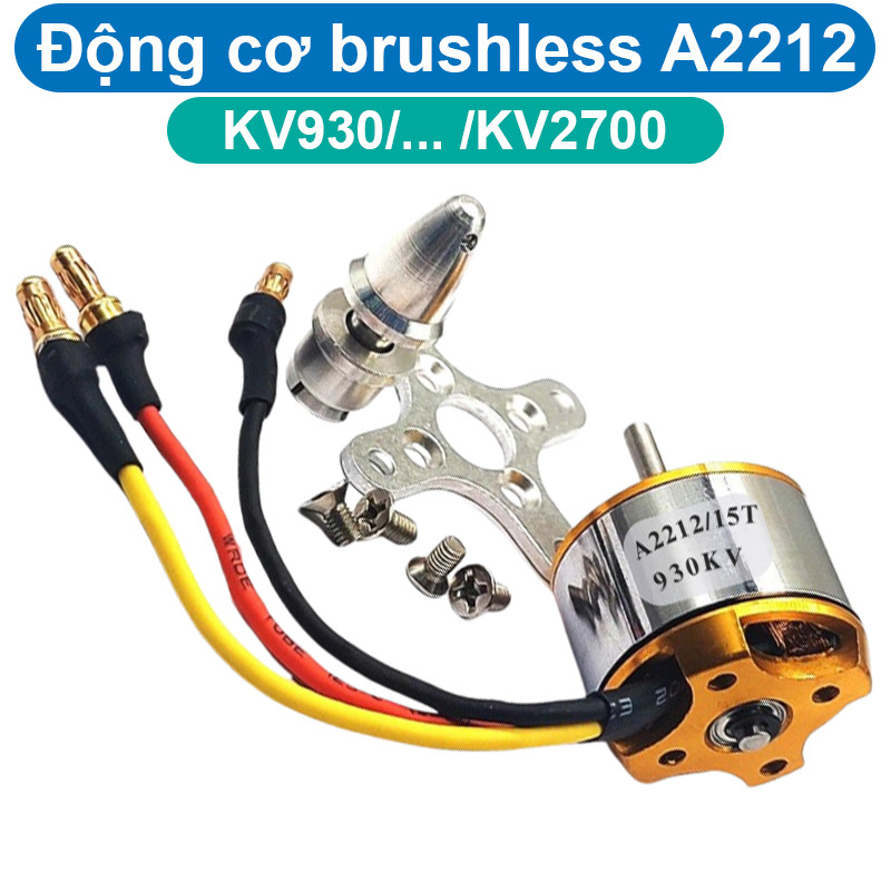 Động cơ không chổi than brushless A2212 trục 3.17mm 930KV/1000KV/.../2700KV/