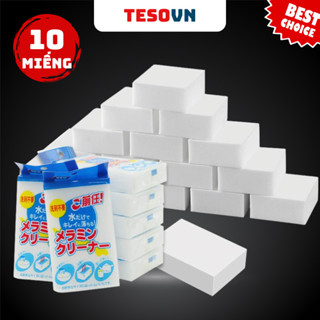  COMBO 10 Mút Bọt Biển Melamine Lau Chùi Tẩy Rửa Vệ Sinh Đa Năng - Miếng Mút Xốp Thần Kỳ - TESOVN 
