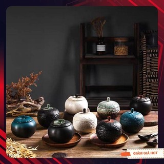Hũ quả hồng đựng mứt tết, bát ăn soup kiểu nhật, gốm sứ cao cấp, giao hàng nhanh
