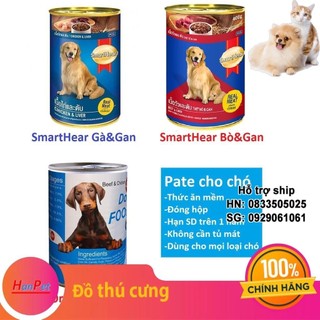 Pate cho chó Smartheart & Orgo dạng lon 400gr thức ăn chó thịt hộp mềm SZ