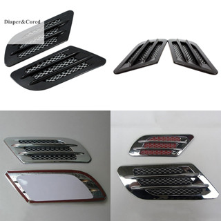 Diaper & CORED Xe Bên Lưu Lượng Không Khí Lỗ Thông Hơi Nắp Fender Nạp Lưới Tản Nhiệt Ống Trang Trí Miếng Dán YTH