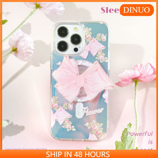 Ốp điện thoại từ tính hai trong một nơ Thích hợp cho iphone16 / 15 / 14promax / 13 / 12 / 11 / XR / XS / X / XSMAX / 7 / 8PLUS-DINIO