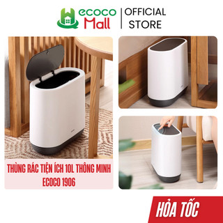 Thùng rác tiện ích 10l ecoco thông minh 1906 vn