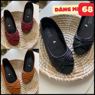 Gày búp bê mũi tròn phói dây xéo giaydepxinh.dangmi bb-0186