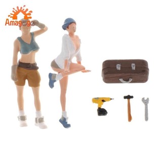 Tỉ lệ 1: 64 vẽ tay người nhân vật mô hình xe lửa kiến trúc nhân vật người ngồi nhỏ