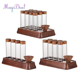Hộp đựng hạt cà phê MagiDeal, Ống đựng đậu đơn có chân đế, Ống thủy tinh cà phê cho quán cà phê