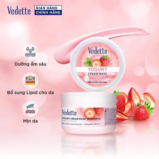 Mặt nạ kem sữa chua Vedette các loại - Dưỡng ẩm sâu, Bổ sung lipid cho da & Sáng da 120ml