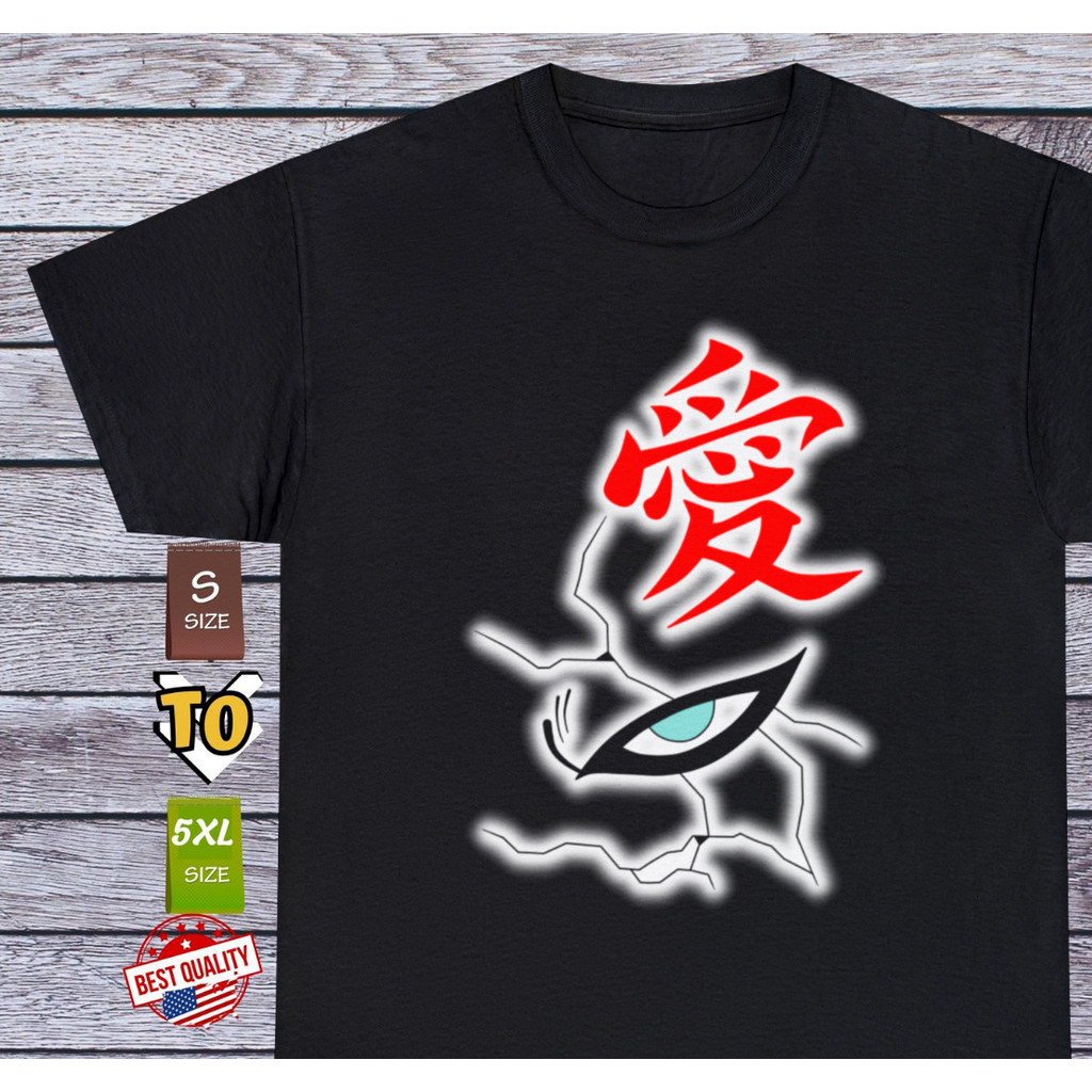 Gaara Shukaku Áo Naruto Shippuden Tee 90S Anime Quần Áo Manga Nhật Bản