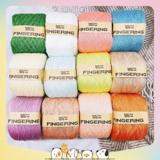 Sợi cotton bóng fingering trơn Craft yarn VN chuyên móc bikini, croptop, váy áo mùa hè 100g ( Đủ bảng màu 01-95)