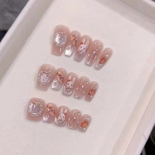  Đầu móng tay làm móng tay Đầu móng tay Miếng dán móng tay Mắt mèo ngọt ngào Phong cách Pháp