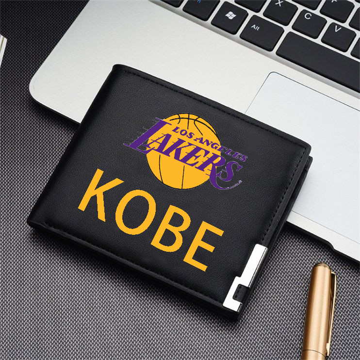 NBA Lakers Chiến Binh Sun Bucks Kobe Lakers James Curry Ví Thời Trang Nửa Gấp Ví Nam Nữ Ví Ngắn Túi 