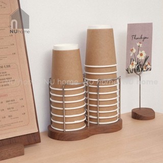 Giá đỡ ly giấy, cốc giấy bằng gỗ - Maru | NU Home | kệ đựng ly giấy, ly nhựa bằng gỗ tự nhiên đẹp