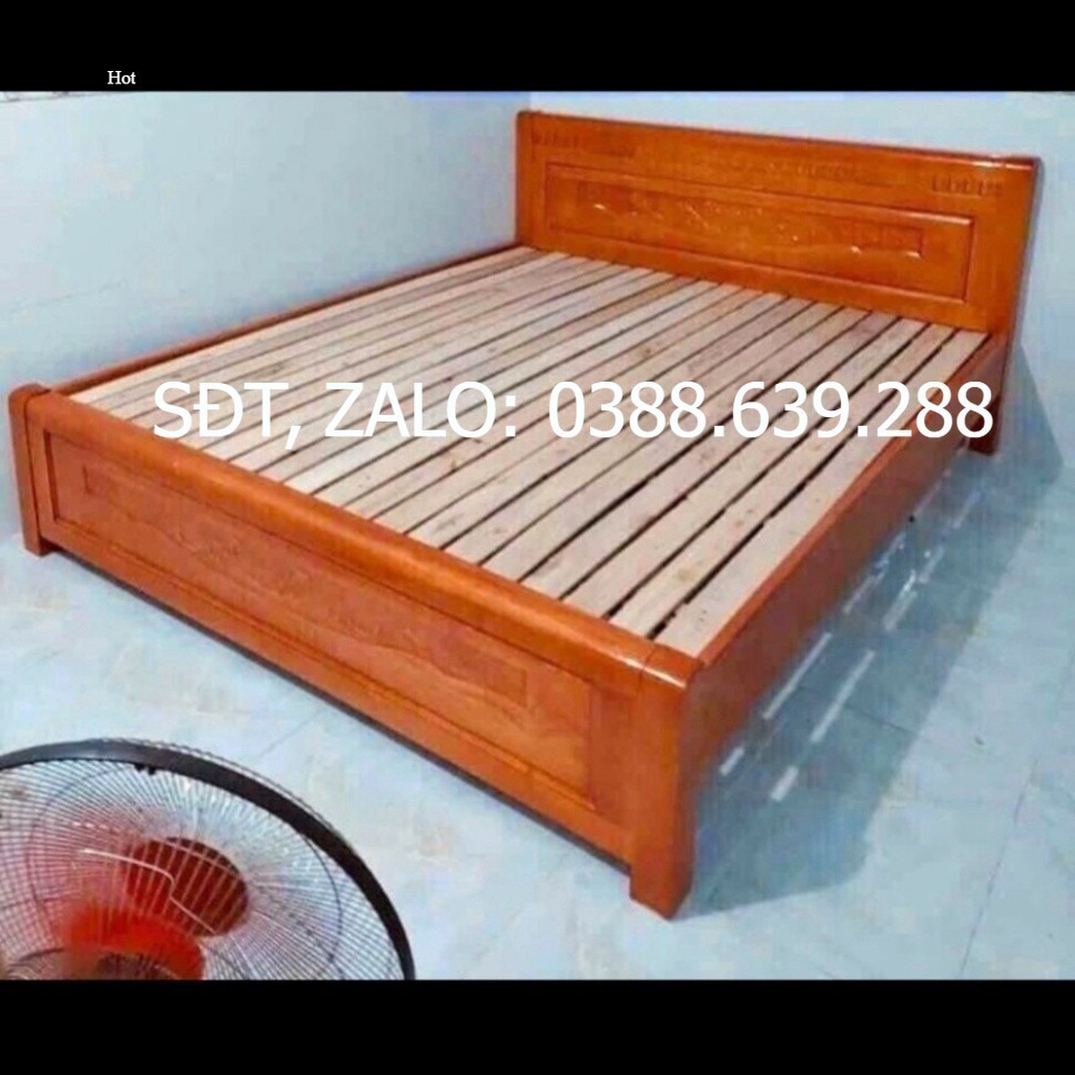 Giường gỗ sồi cao cấp gọn gàng, giường nghỉ gỗ bất ngờ 1m6x2m, 1m8x2m - bh 12