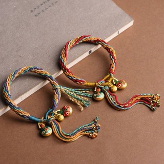 Phong Cách Tây Tạng Bện Tái Sinh Dây Tay Sáu Xương Benming Năm Vòng Tay Handmade Phong Cách Trung Hoa Retro Thuyền Rồng Lễ Hội Trang Sức Nhiều Màu Nam Nữ20240508