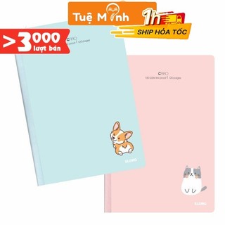 Vở Klong B5 120 trang VPPTUEMINH caro 5x5 may dán gáy bìa màu pastel - sổ Klong MS 835