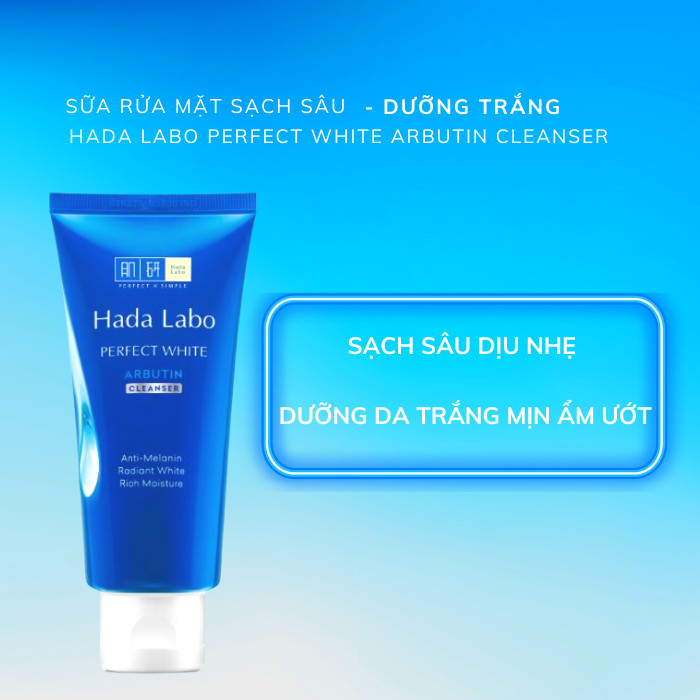 Sữa rửa mặt Hada Labo Dưỡng Trắng, Giảm Mụn Hadalabo 80g