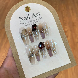 Đùi Tóc Thô Perilla Pure Hand-Wear Móng Tay Móng Tay Liền Mạch Tóc Thế Hệ Có Thể Tháo Rời Internet Người Nổi Tiếng Miếng Dán Móng Tay Bán Buôn