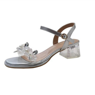 Giày Sandal Cao Cấp Gót Chunky kiểu Pháp