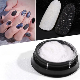 Bột móng tay Hiệu ứng hạt Độ bão hòa cao DIY Art Sugar Đen Trắng Nhúng Bụi Sắc tố cho móng tay