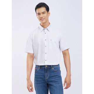 Sơmi ngắn tay lai bầu VIETTIEN vải bông phom regular - 1S0825NR1/SBD4