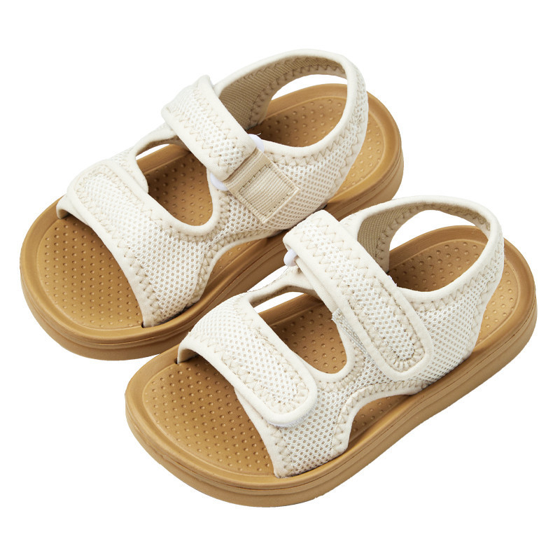 Cheerful Mario giày sandal sơ sinh cho bé Vải thoáng khí, vải trơn màu, chất liệu EVA mềm mại, nhập khẩu