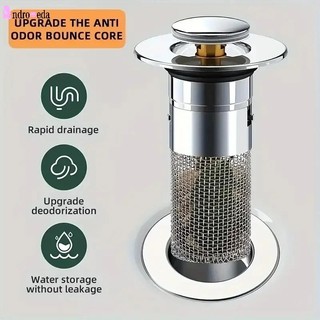 1 Máy Tính Chống Mùi Bật Lên Lõi Bounce Nút Chặn Lưu Vực Thực Tế Thép Không Gỉ Sàn Thoát Nước Lọc Chậu Rửa Rò Rỉ Cắm Tắm Bồn Rửa Lọc