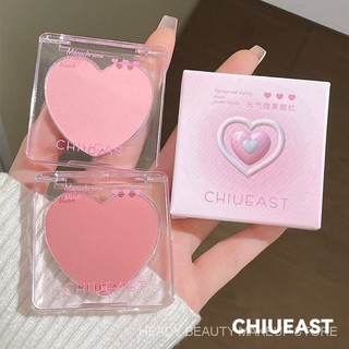 CHIUEAST Blush Monochrome Heart Blush No Falling out Expansion Color Single Color Blush Love Blush Non-Flying Powder Delicate PAPV